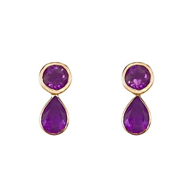 Anthea Earrings in Amethyst - 18k Gold - Lynor
