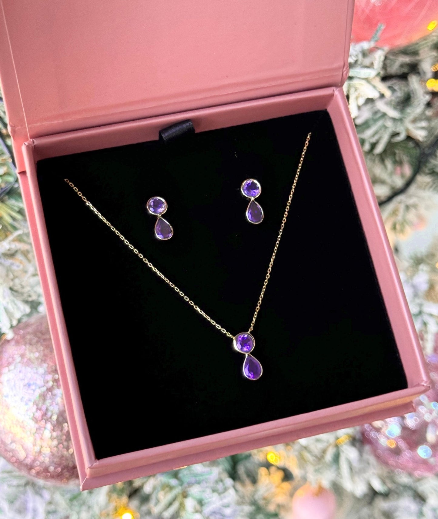 Anthea Necklace in Amethyst - 18k Gold - Lynor
