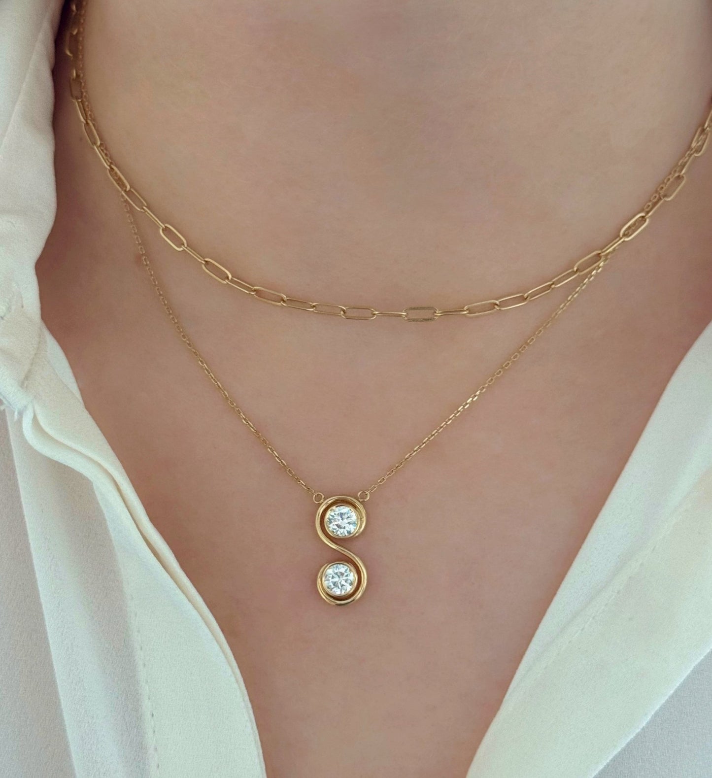 Arden Necklace in Lab - Grown Diamond - 18k Gold - Lynor