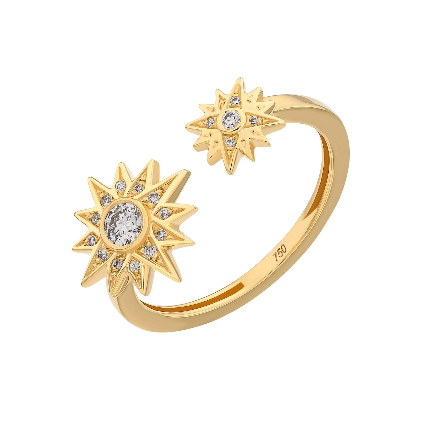 Astra Duo Ring in Diamond - 18k Gold - Lynor