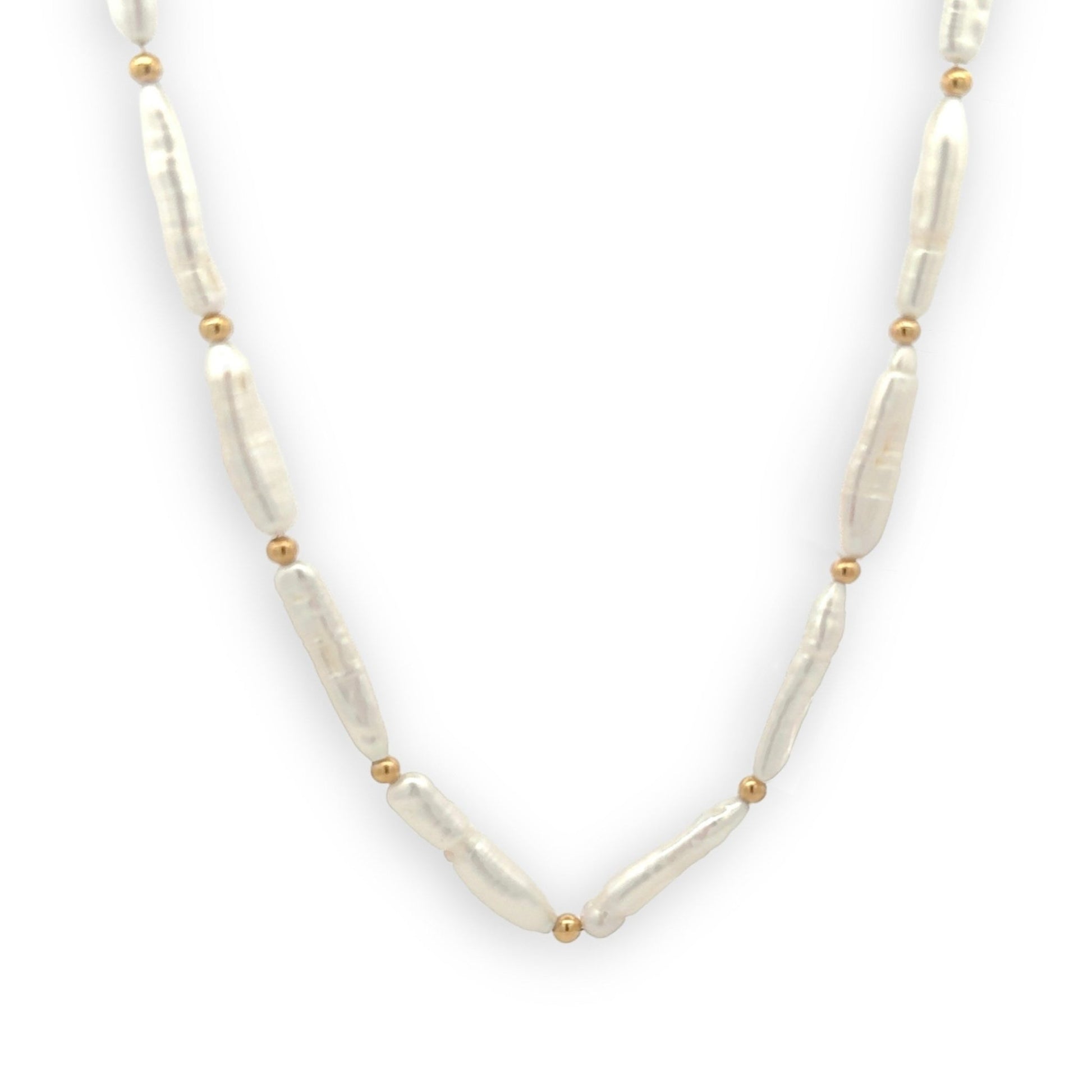 Biwa Pearl Necklace - 18k Gold - Lynor