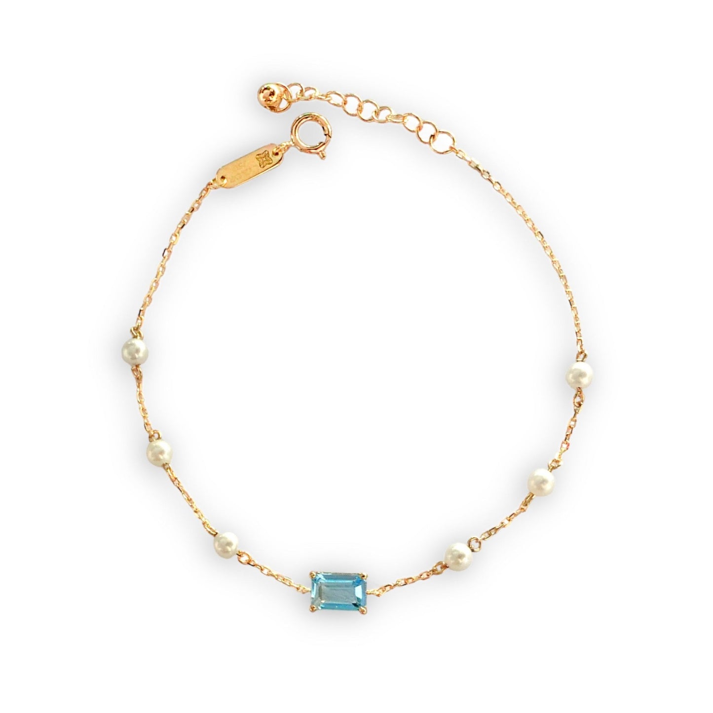 Ciel Bracelet in Diamond and Topaz - 18k Gold - Lynor