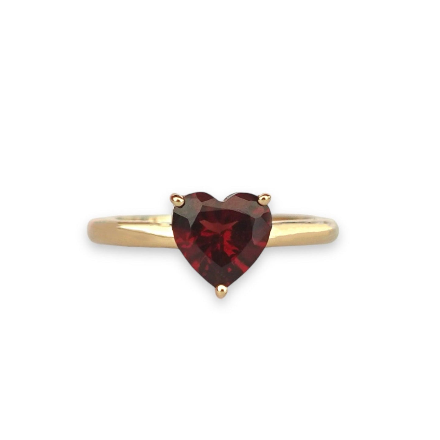 Coeur Ring in Garnet - 18k Gold - Lynor
