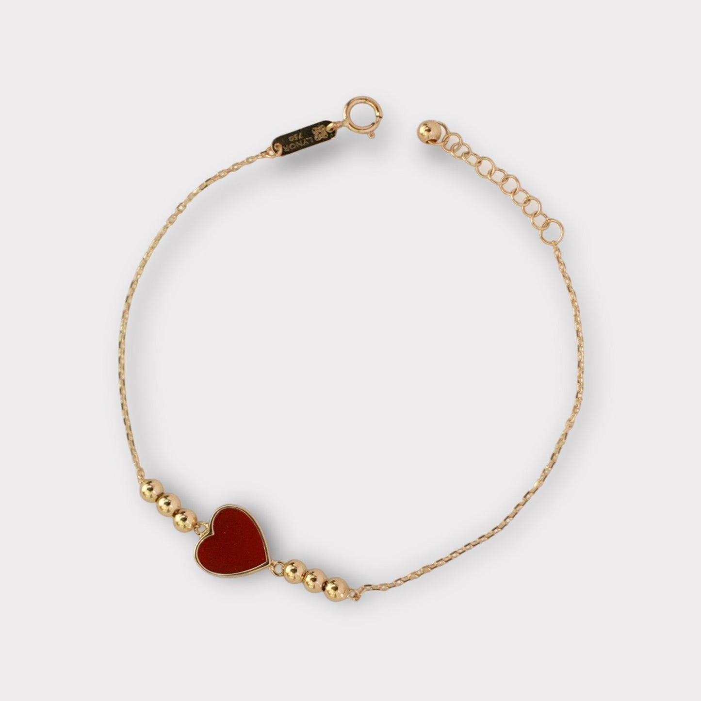 Cora Beaded Bracelet in Carnelian - 18k Gold - Lynor