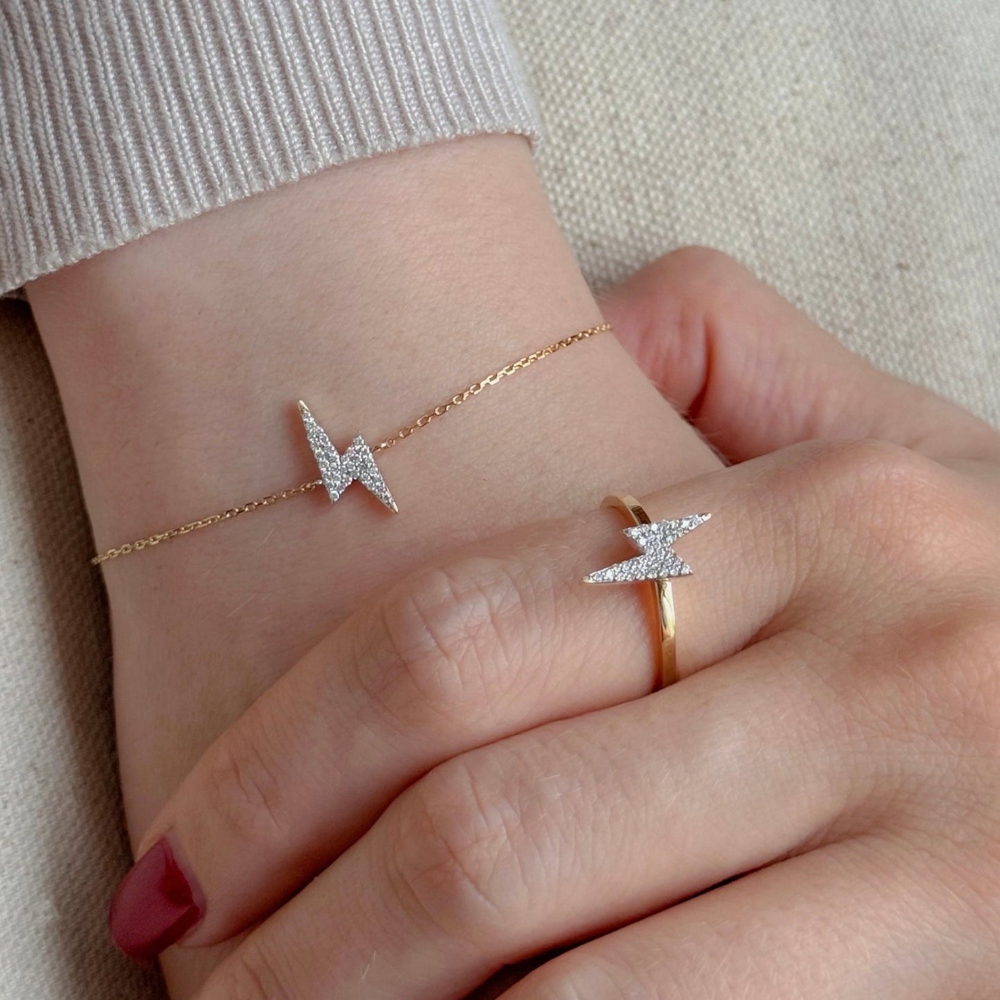 Flash Ring in Diamond - 18k Gold - Lynor
