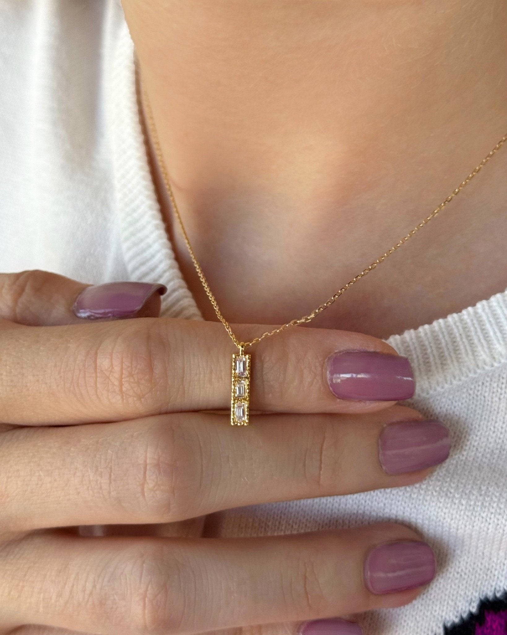 Logan Necklace in Diamond - 18k Gold - Lynor