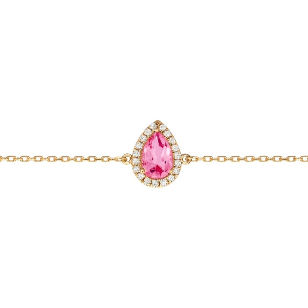 Pear Bracelet in Diamond and Tourmaline - 18k Gold - Lynor