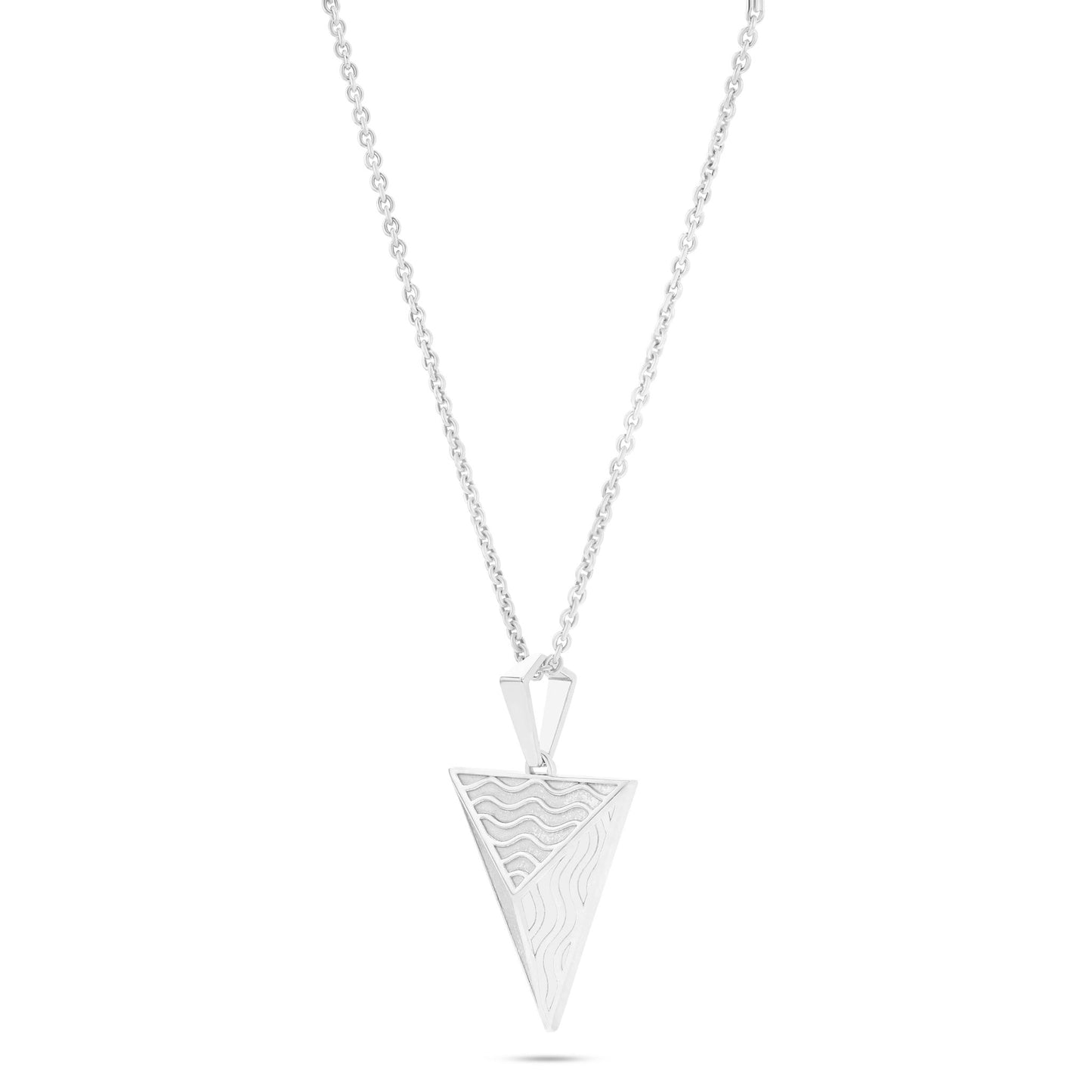 Silver - For Him. The Waves Coin Necklace 3 - 18k Gold - Lynor