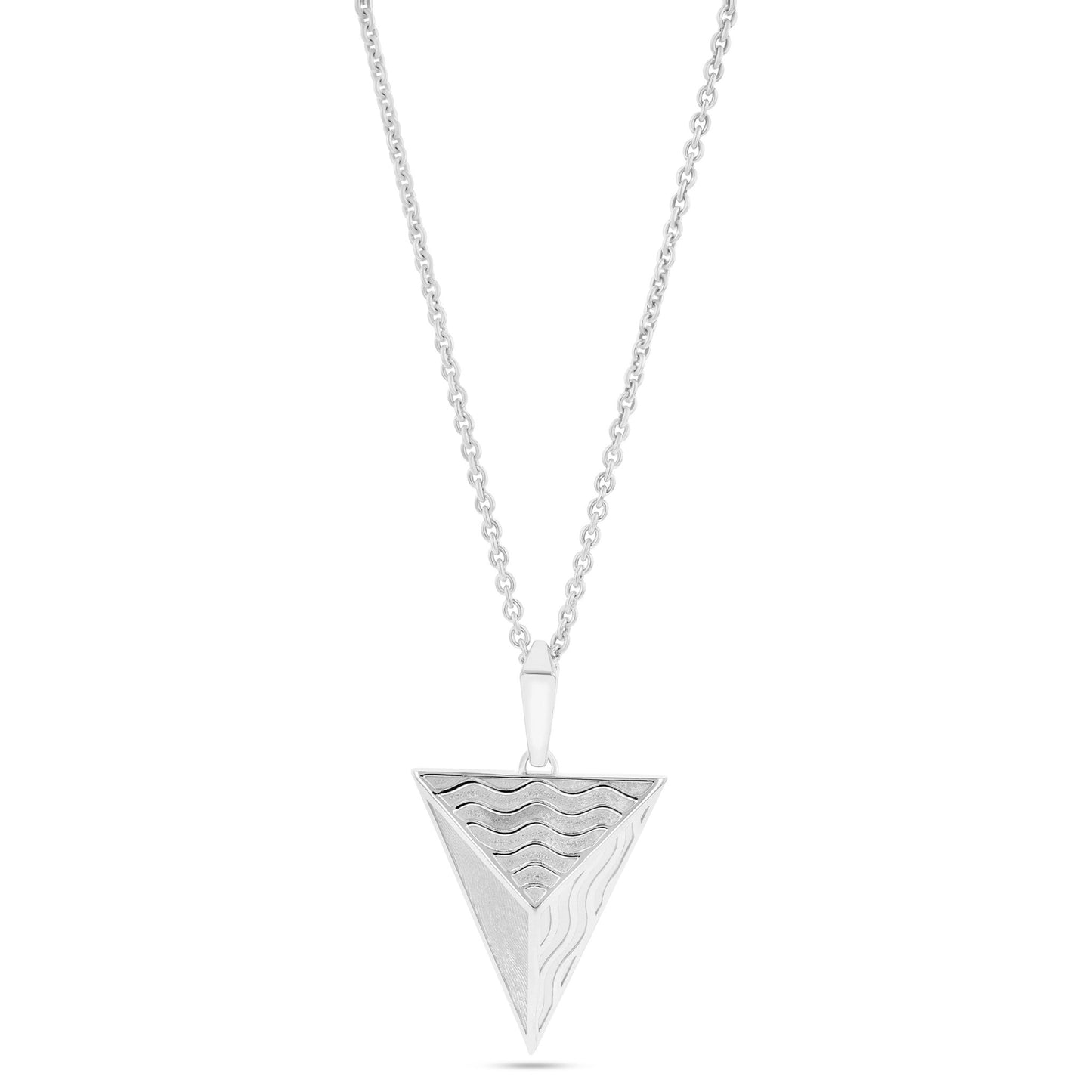Silver - For Him. The Waves Coin Necklace 3 - 18k Gold - Lynor