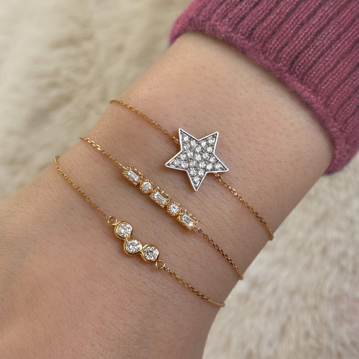 Star Bracelet in Diamond - 18k Gold - Lynor