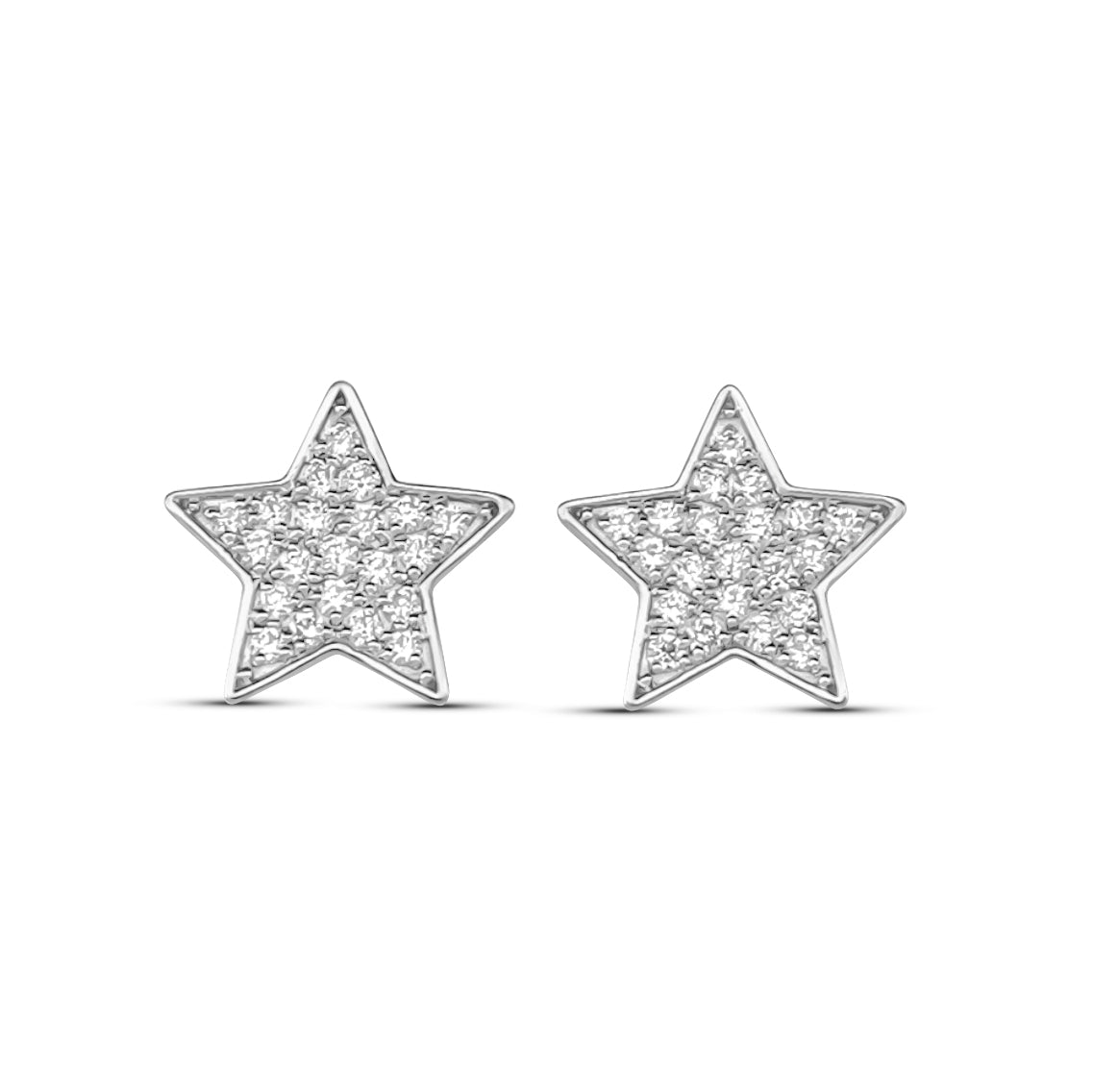 Star Earrings in Diamond - 18k Gold - Lynor
