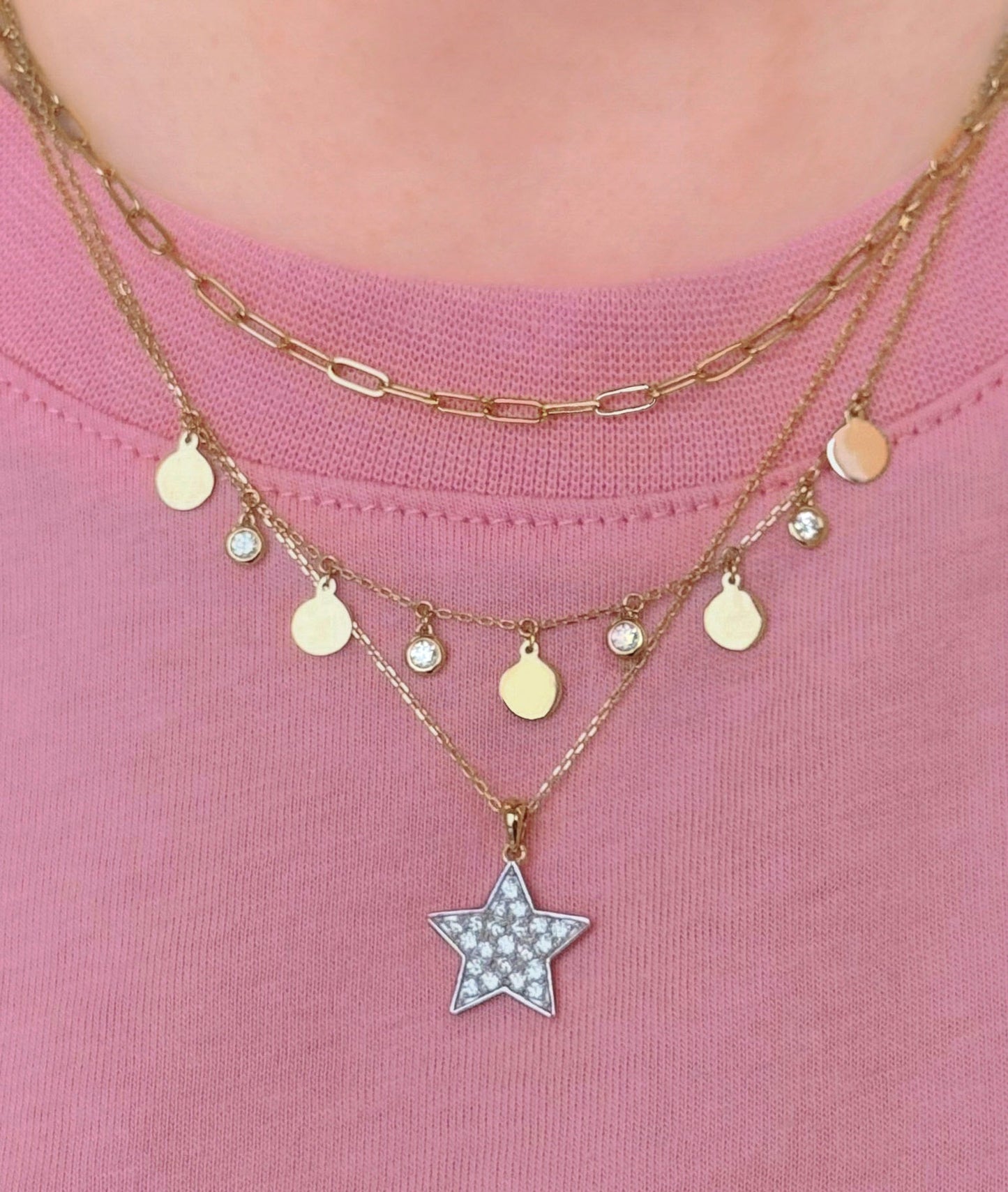 Star Necklace in Diamond - 18k Gold - Lynor