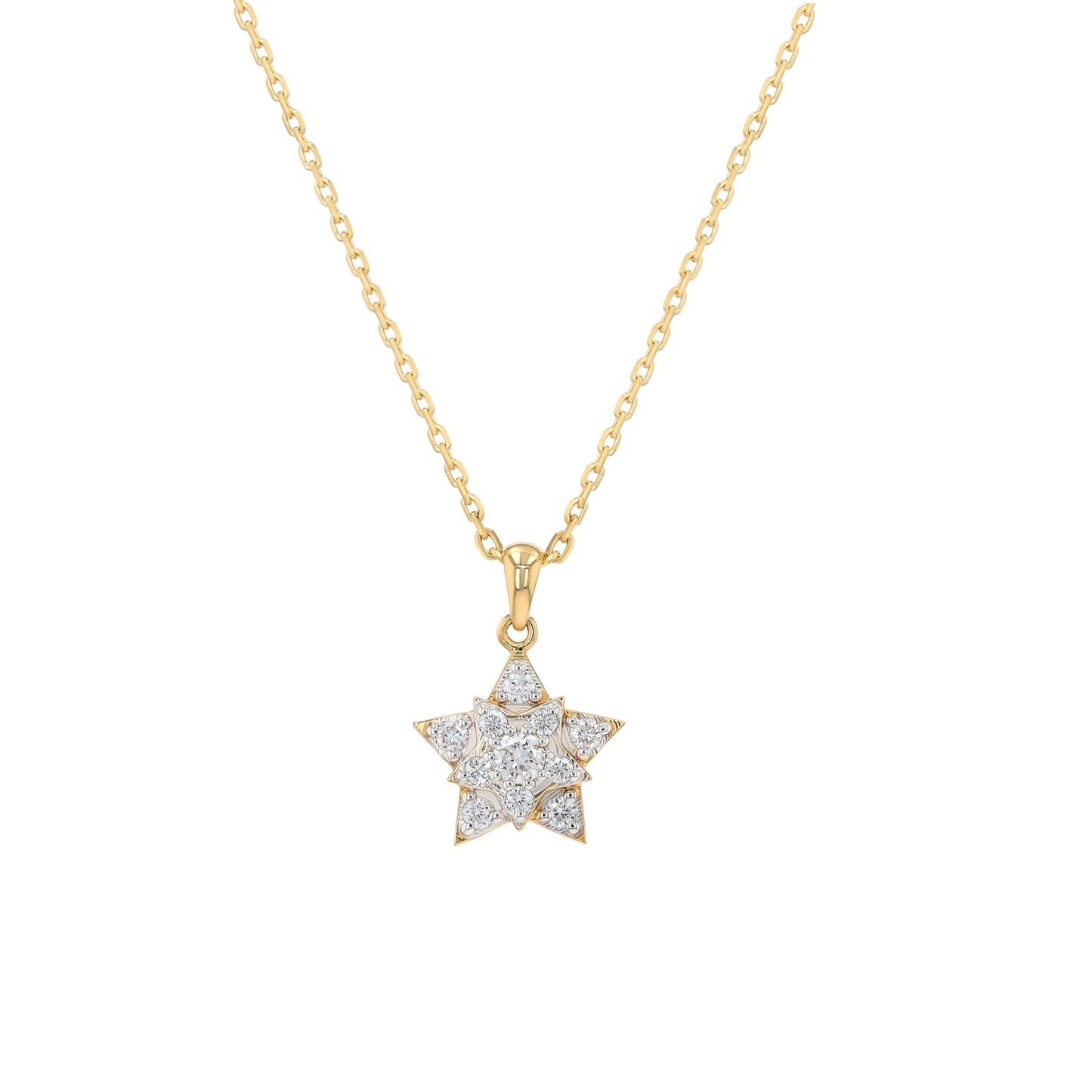 Stella Necklace in Diamond - 18k Gold - Lynor