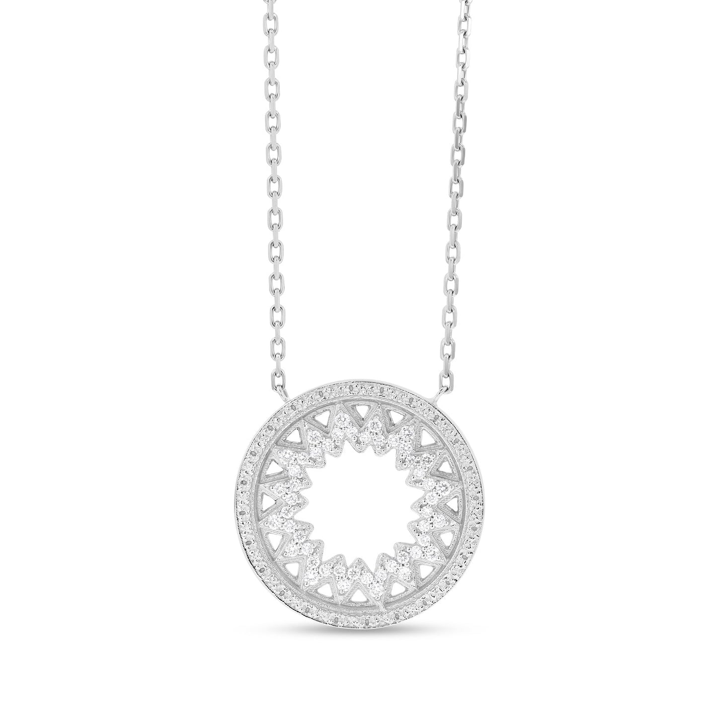 White Granada Necklace in Diamond - 18k Gold - Lynor