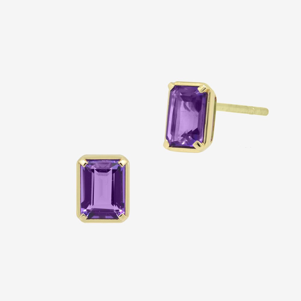 Amy Earrings in Amethyst - 18k Gold - Ly