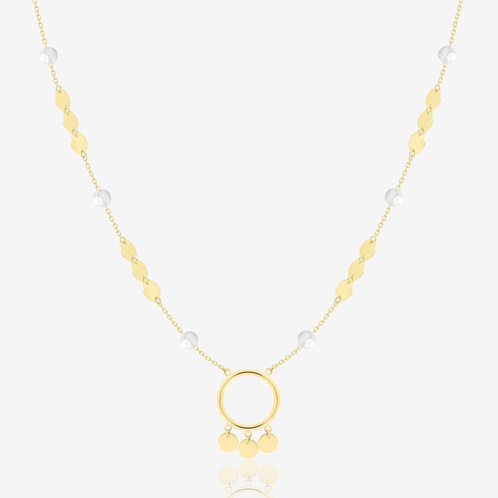 Azure Pearl Necklace - 18k Gold - Ly