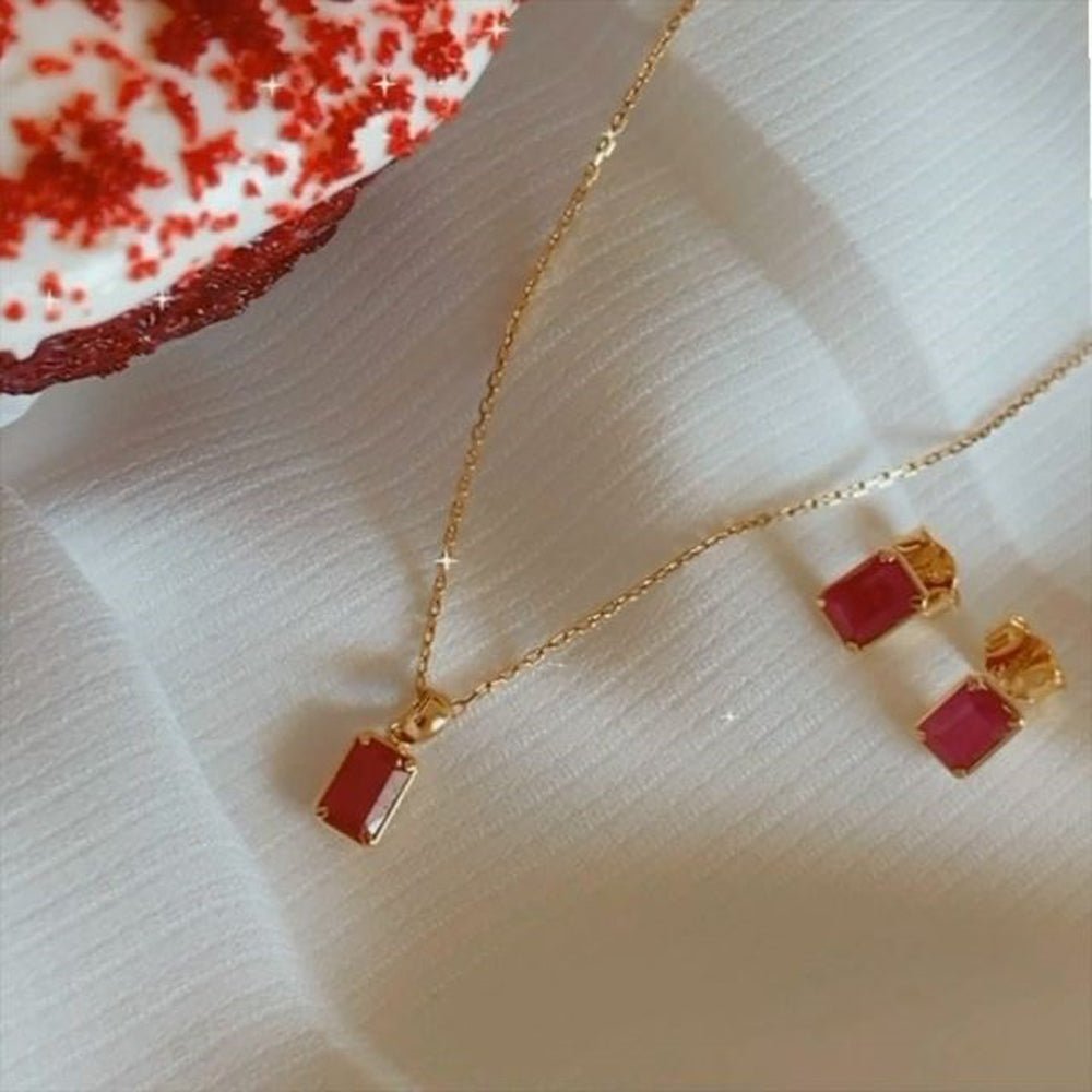 Candy Necklace in Ruby - 18k Gold - Ly