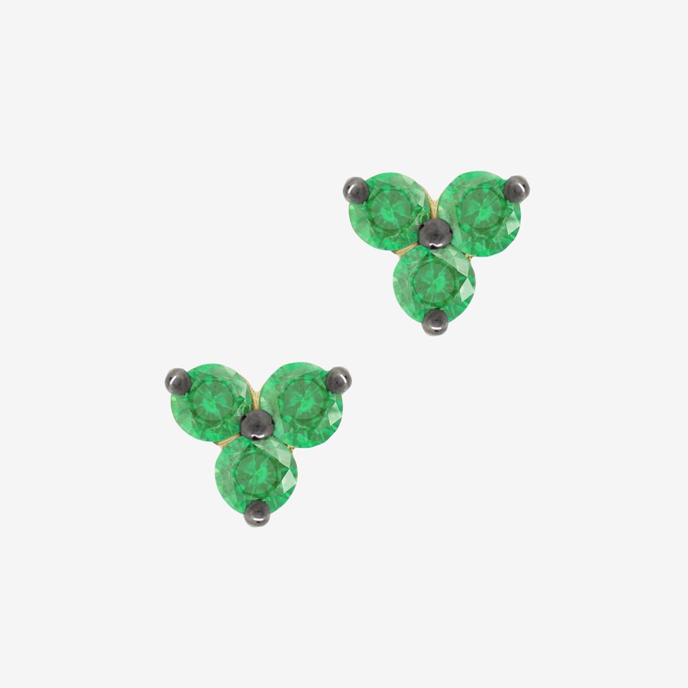 Cilia Earrings in Emerald - 18k Gold - Ly