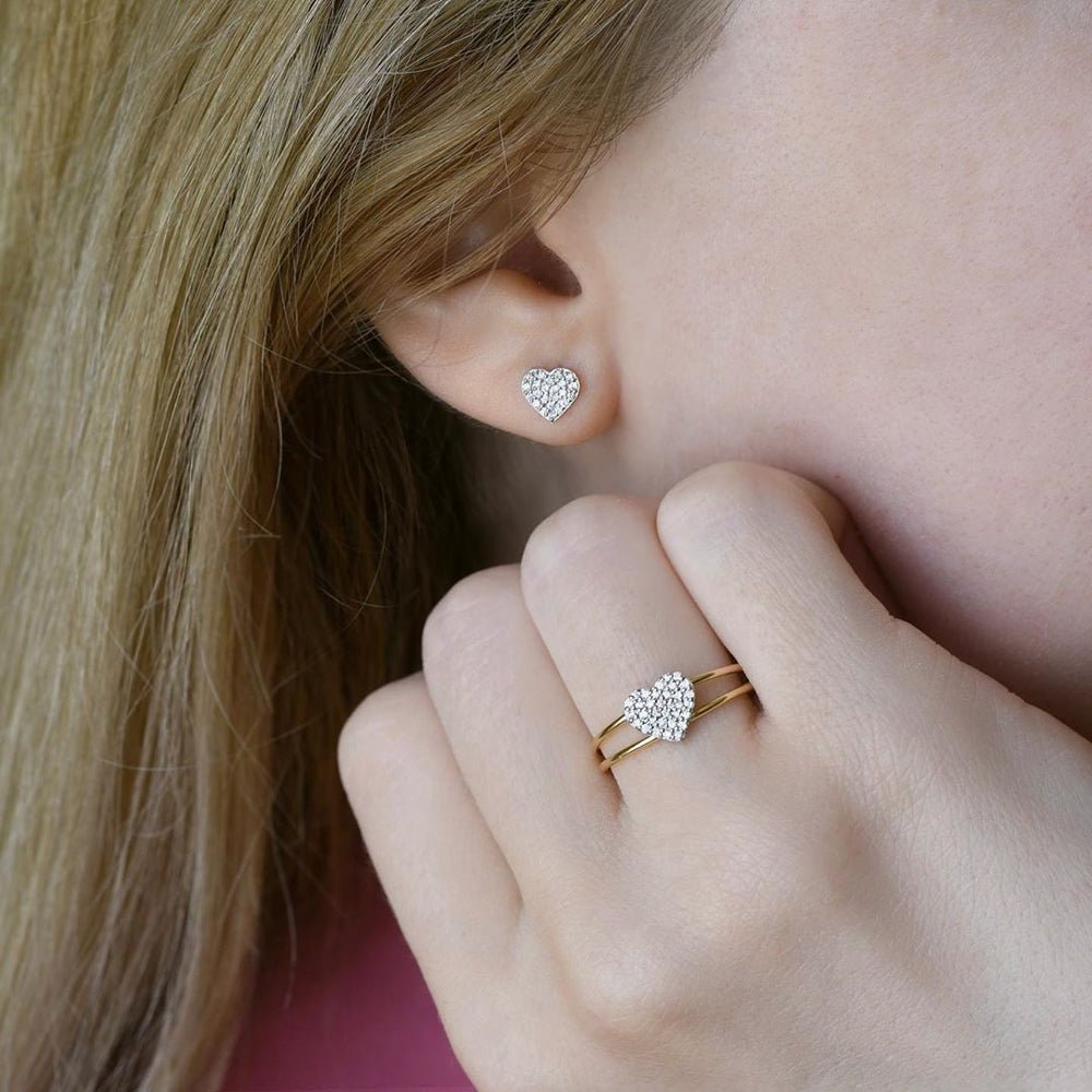 Cora Earrings in Diamond - 18k Gold - Ly