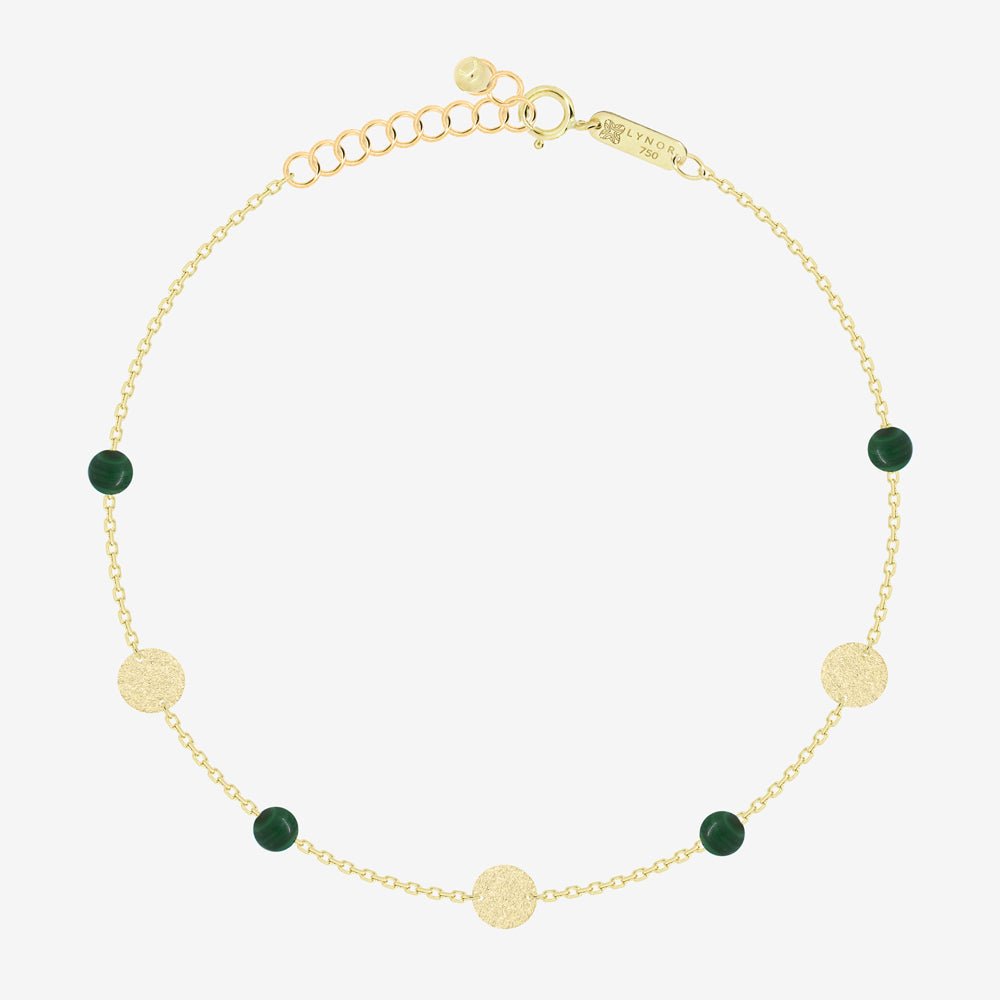 Daria Bracelet in Green Malachite - 18k Gold - Ly