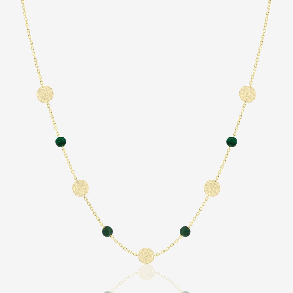 Daria Necklace in Green Malachite - 18k Gold - Ly