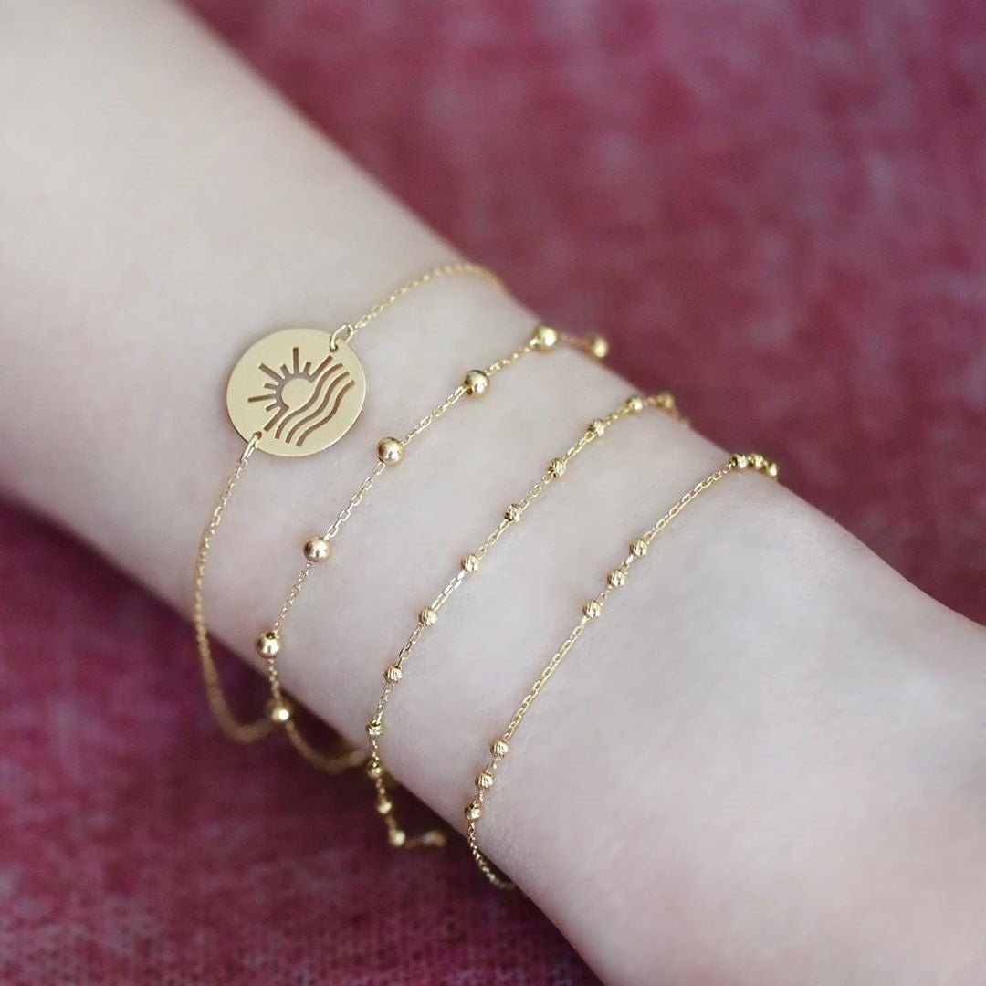 Dhalia Beaded Bracelet - 18k Gold - Ly