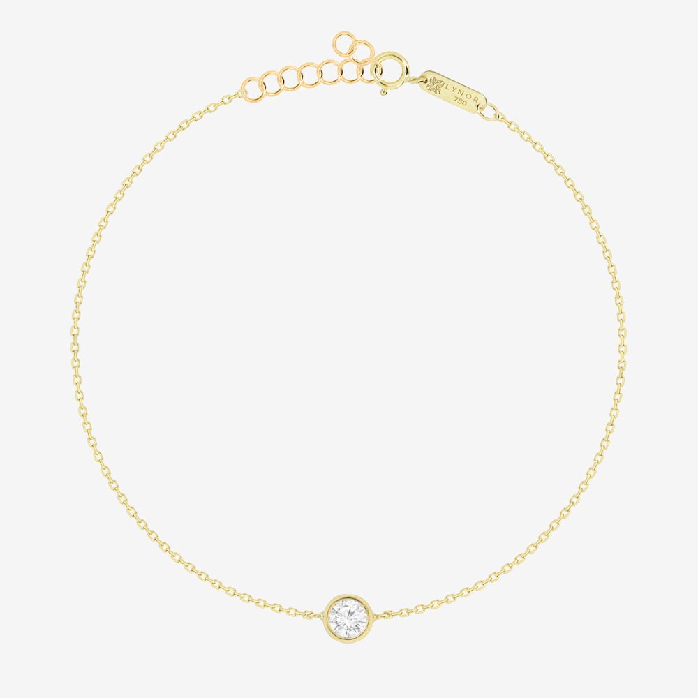 Diamond Solitaire Bracelet - 18k Gold - Ly