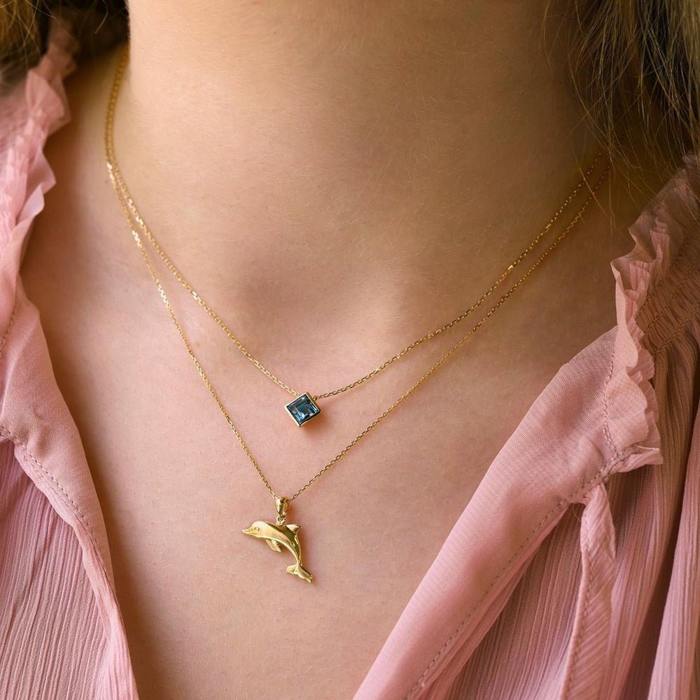 Dolphin Earrings - 18k Gold - Ly