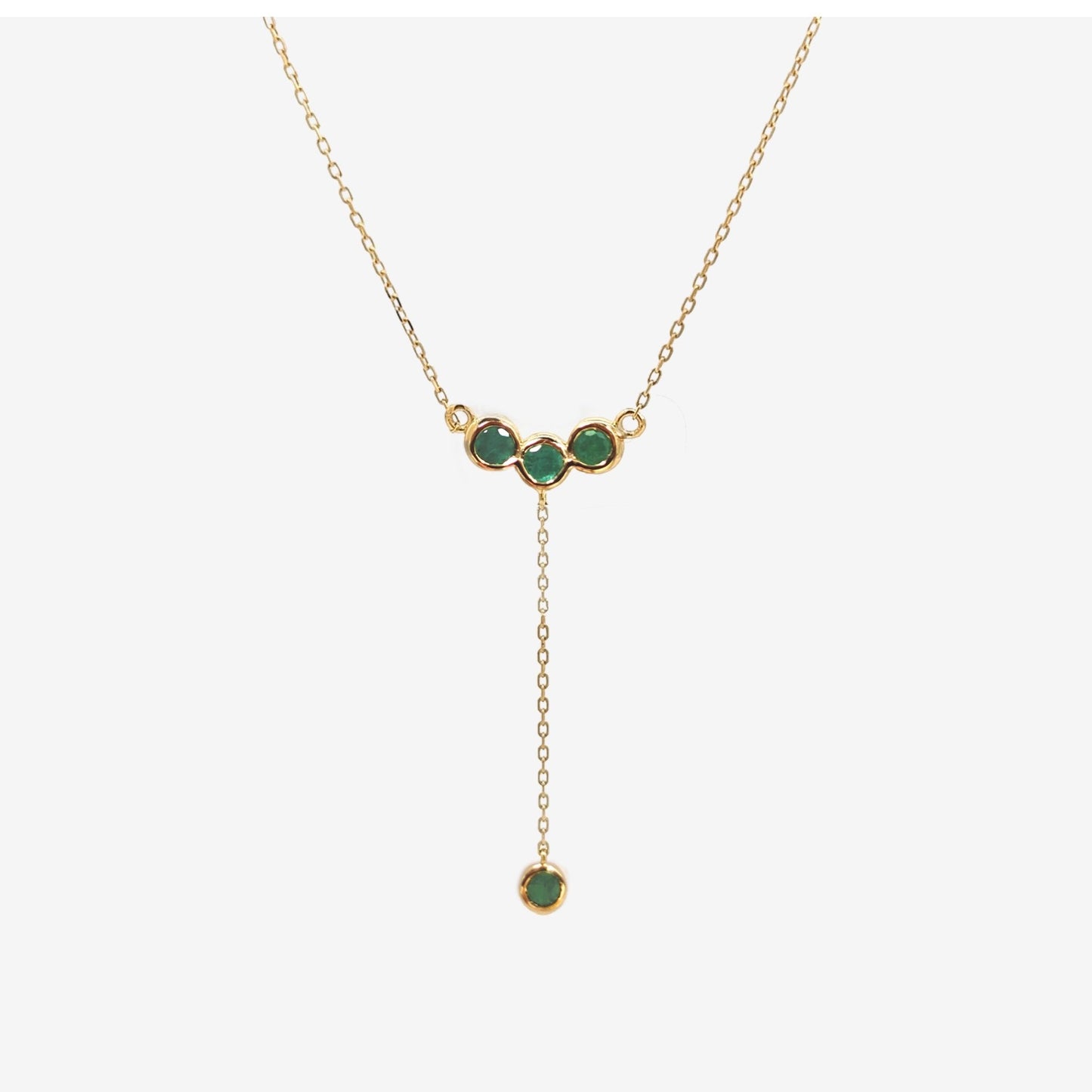 Eleni Necklace in Emerald - 18k Gold - Lynor