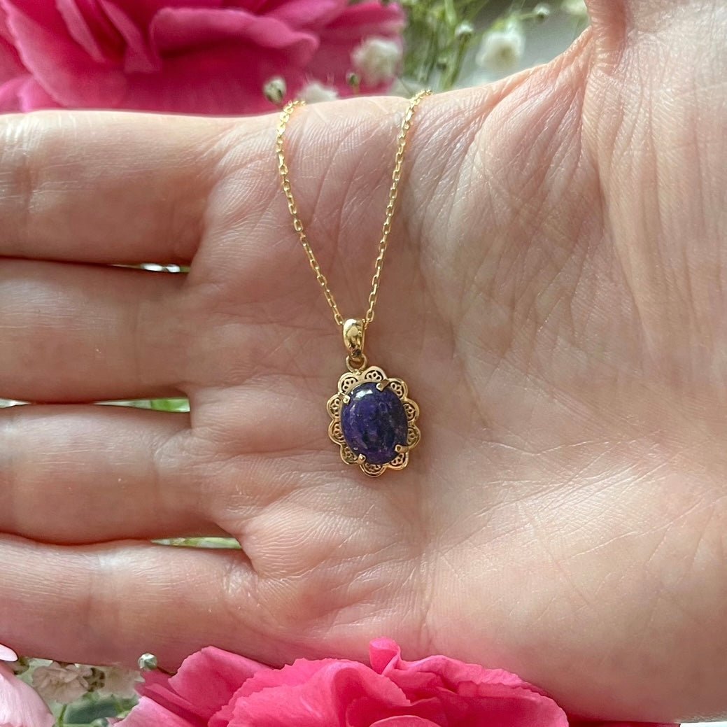 Fira Necklace in Lapis Lazuli - 18k Gold - Ly
