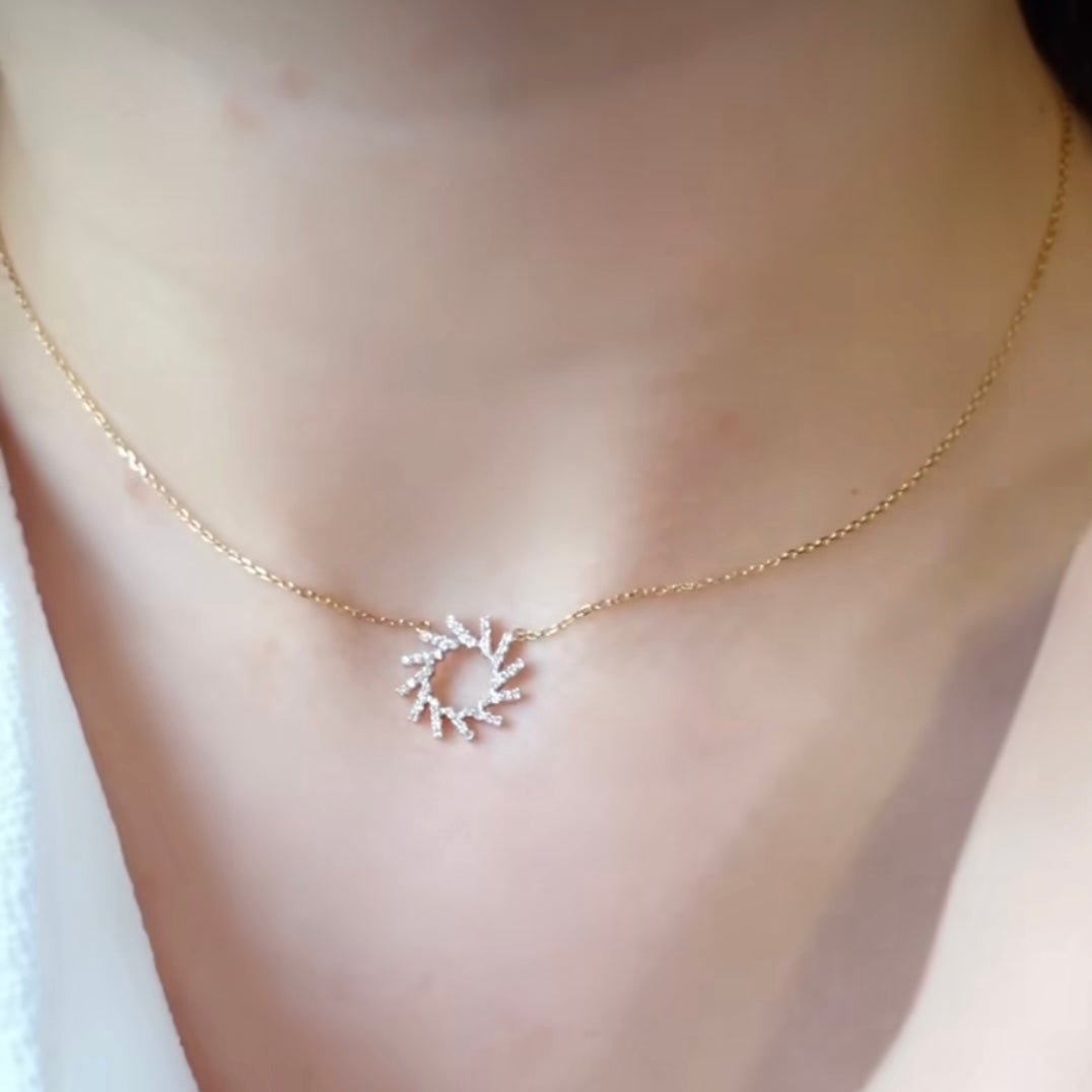 Flavia Necklace in Diamond - 18k Gold - Ly