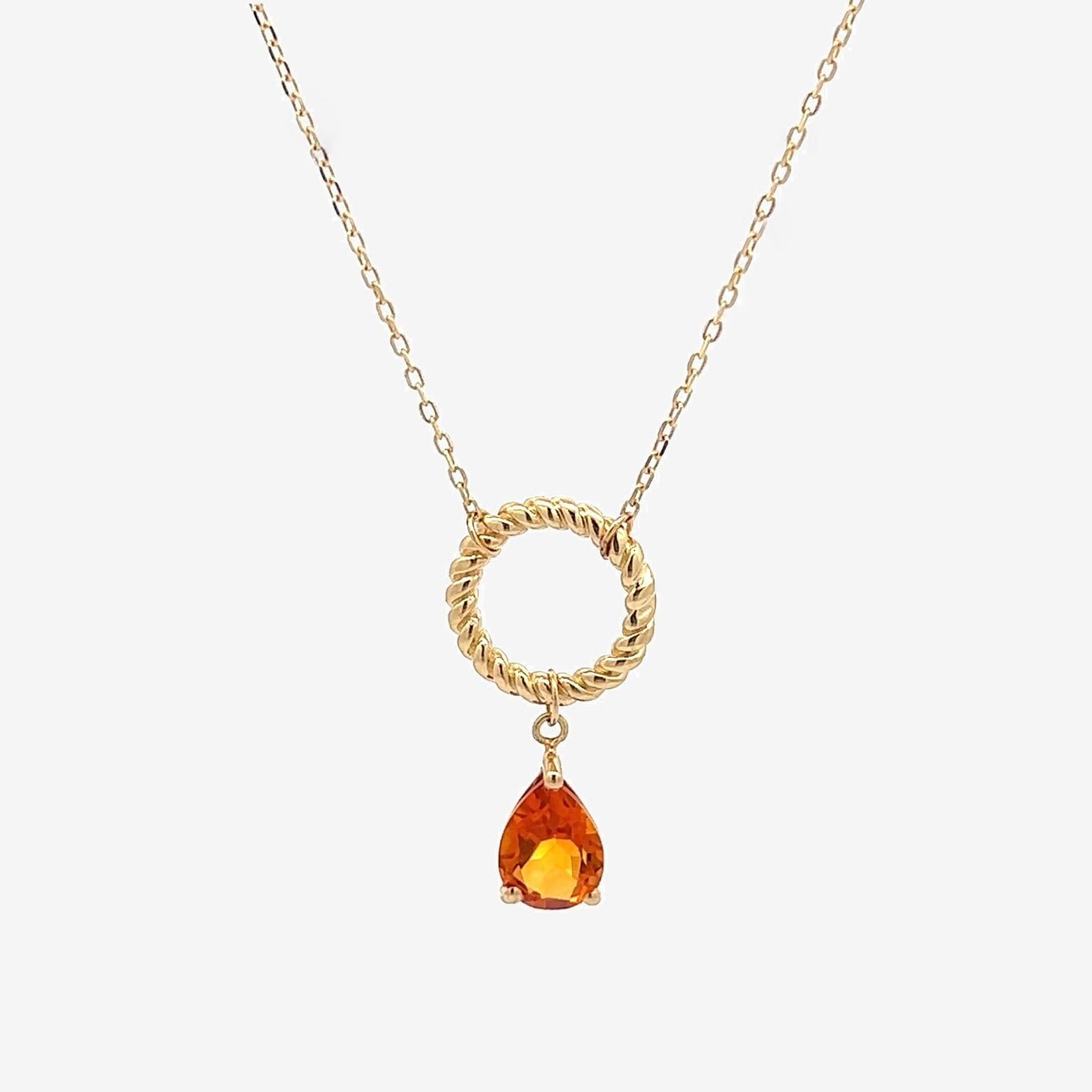 Gina Necklace in Citrine - 18k Gold - Ly