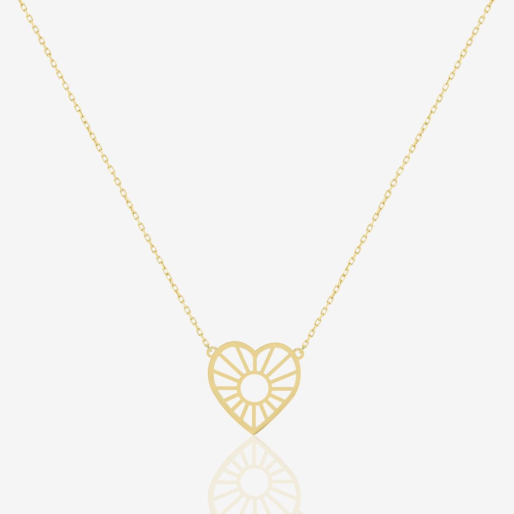 Gleaming Heart Necklace - 18k Gold - Ly