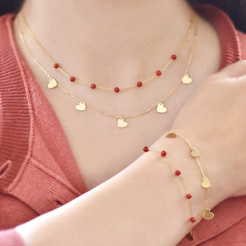 Hearts Bracelet - 18k Gold - Ly