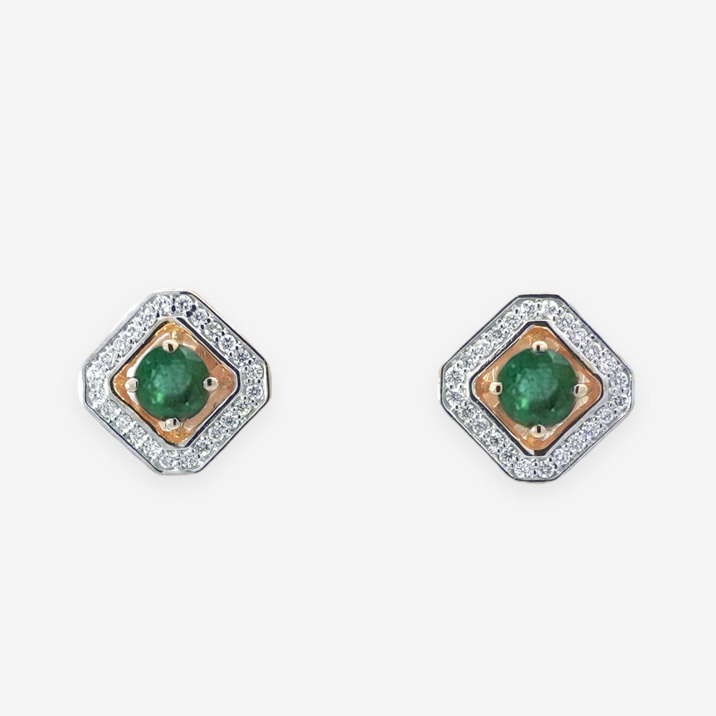 Helen Earrings in Diamond and Emerald (Copy) - 18k Gold - Lynor