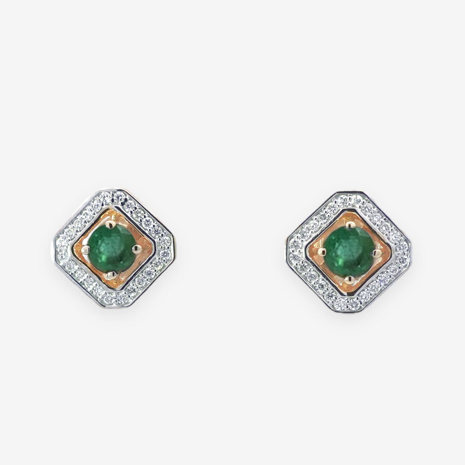Helen Earrings in Diamond and Emerald (Copy) - 18k Gold - Lynor