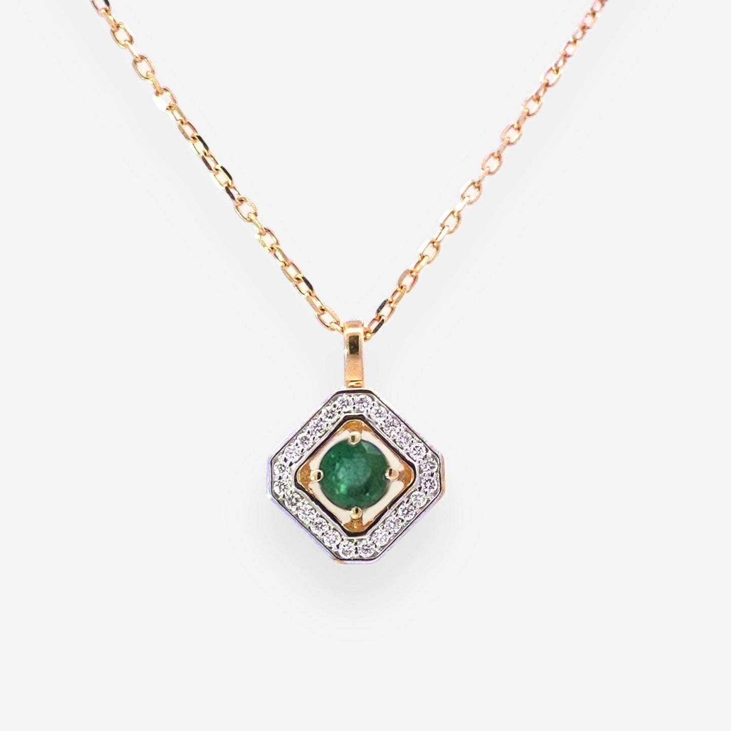 Helen Necklace in Diamond and Emerald (Copy) - 18k Gold - Lynor