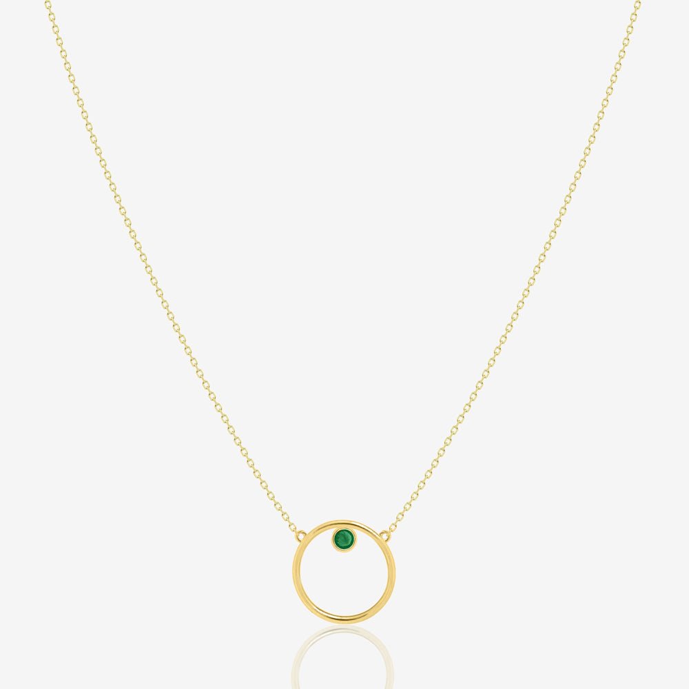 Joya Necklace in Emerald - 18k Gold - Ly