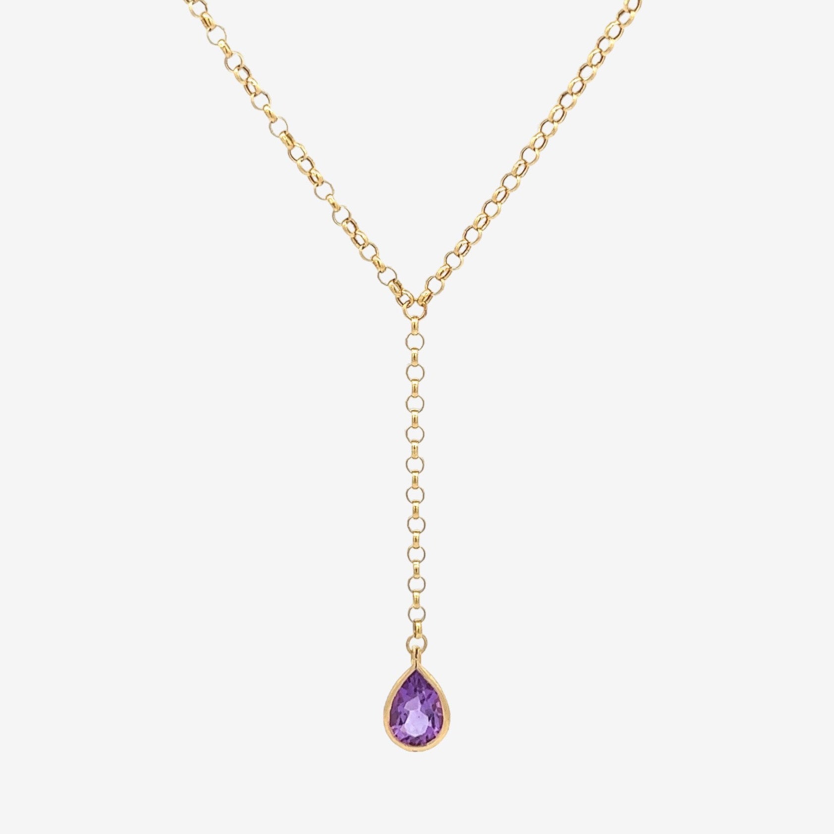 Louise Necklace in Amethyst - 18k Gold - Lynor