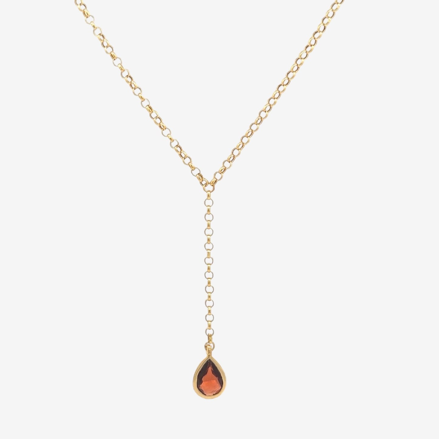 Louise Necklace in Garnet - 18k Gold - Lynor