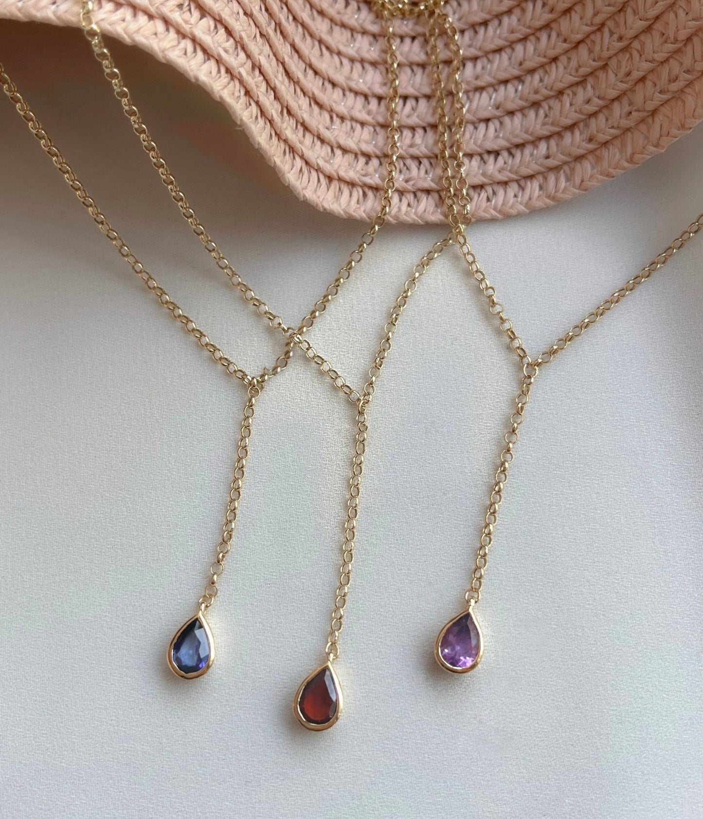Louise Necklace in Sapphire - 18k Gold - Lynor