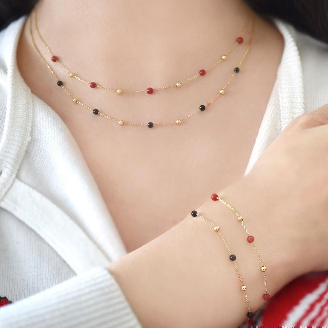 Margo Necklace in Black Onyx - 18k Gold - Ly