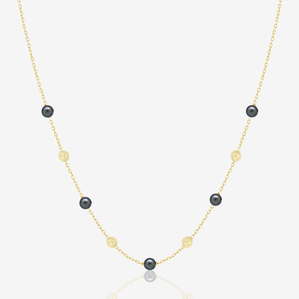 Margo Necklace in Black Pearl - 18k Gold - Ly
