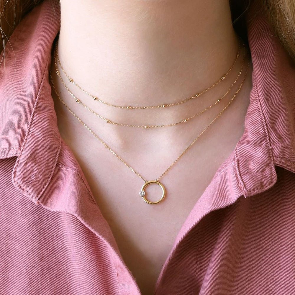 Melody Necklace in Diamond - 18k Gold - Ly
