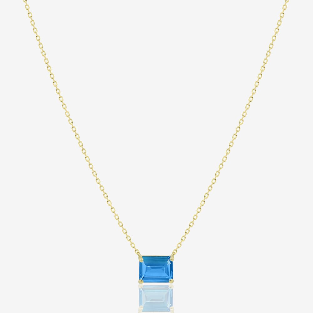 Mica Necklace in Blue Topaz - 18k Gold - Ly