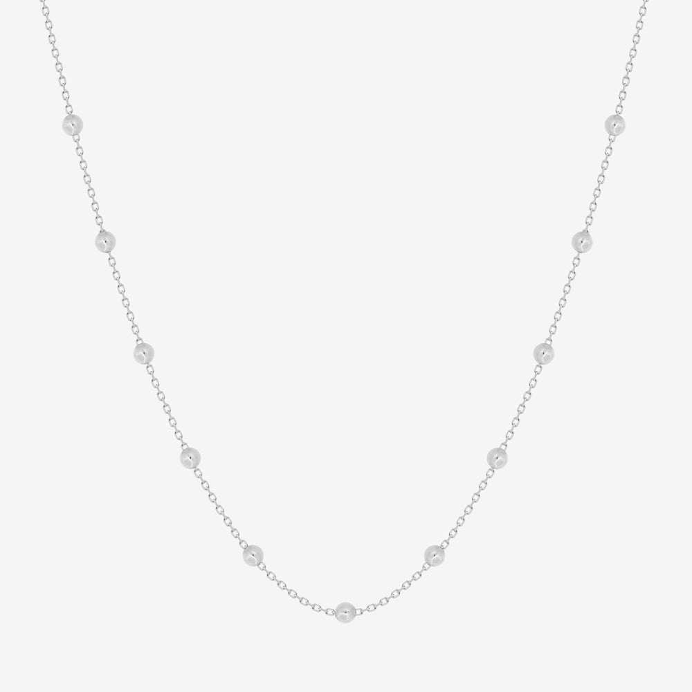 Mini Beads Choker in White - 18k Gold - Ly