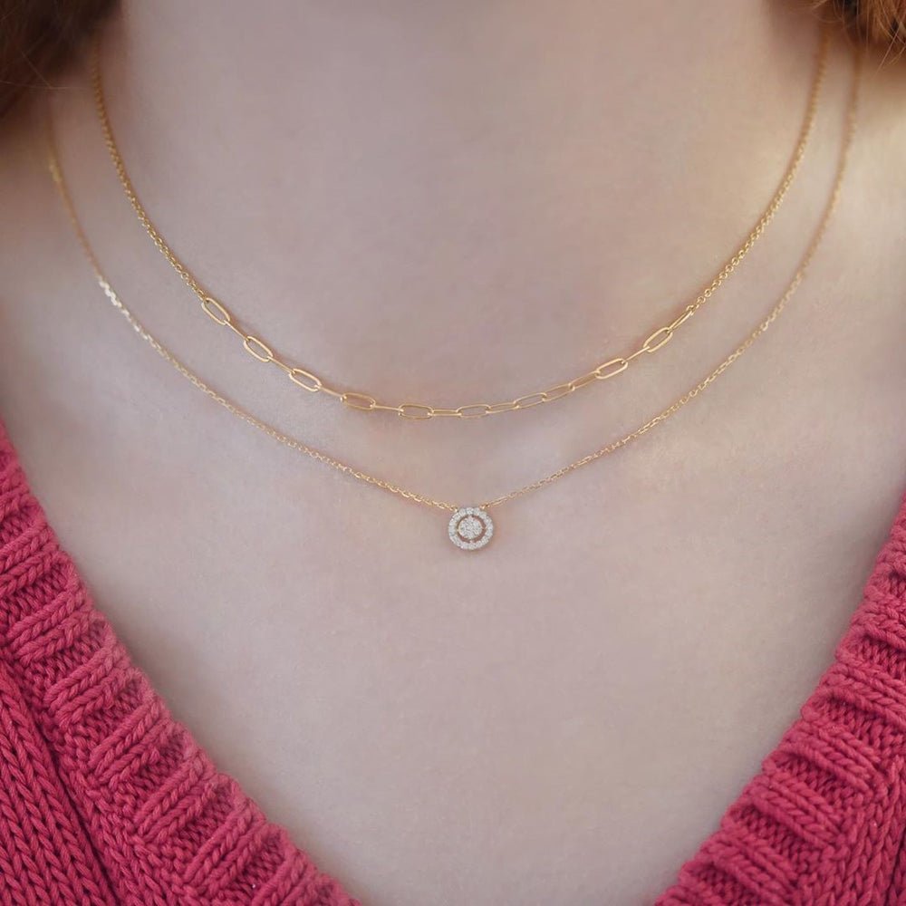 Mini Bianca Necklace in Diamond - 18k Gold - Ly