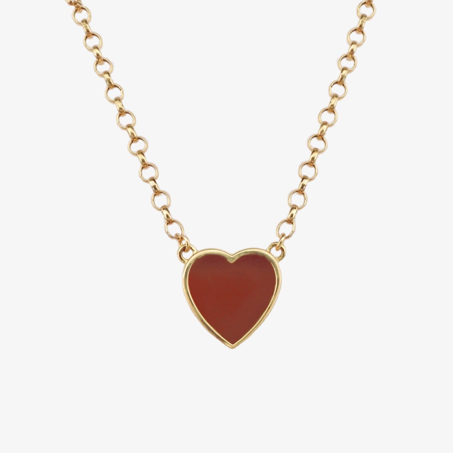 Mini Cora Necklace in Carnelian - 18k Gold - Lynor