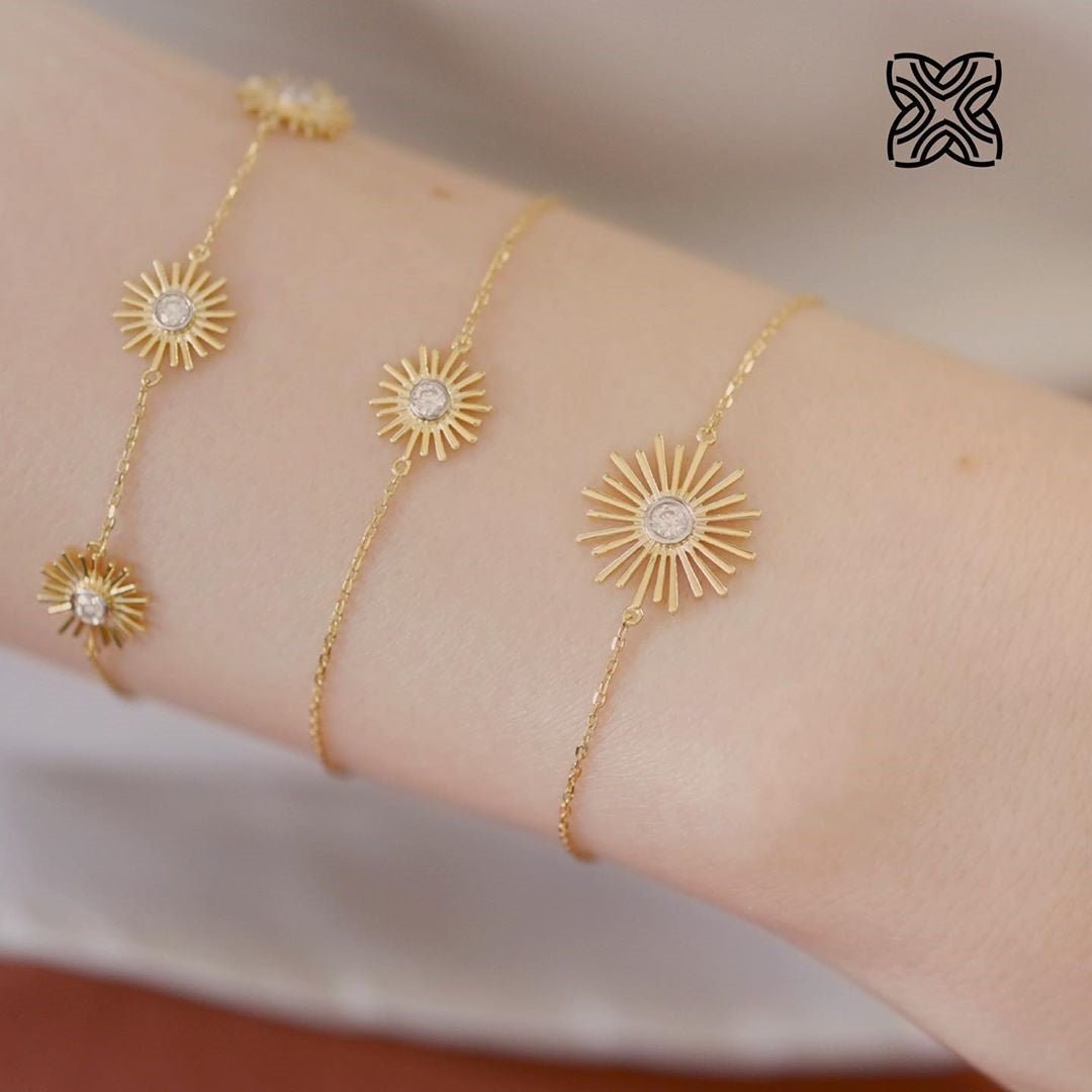 Mini Sunshine Diamond Bracelet - 18k Gold - Ly