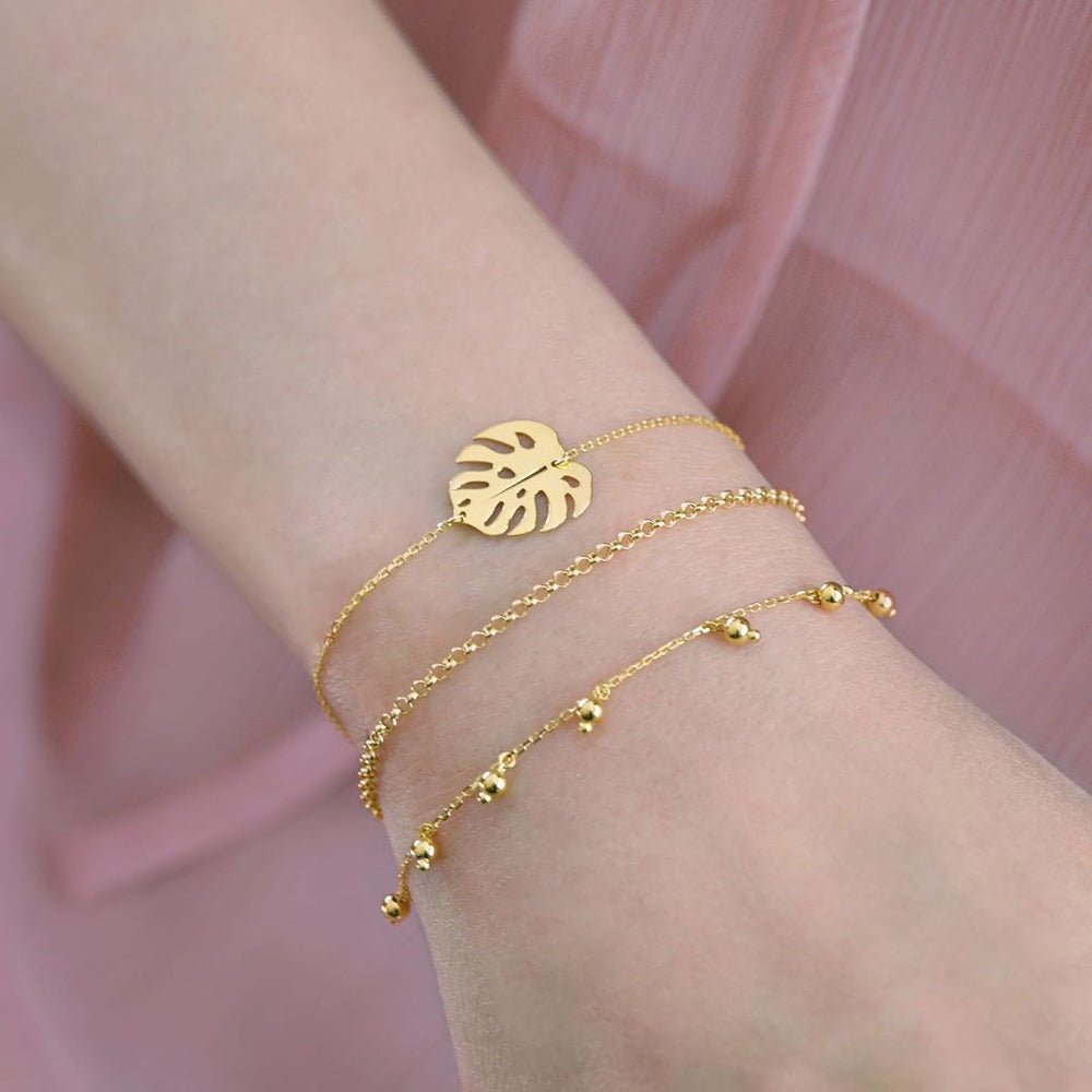 Monstera Bracelet - 18k Gold - Ly